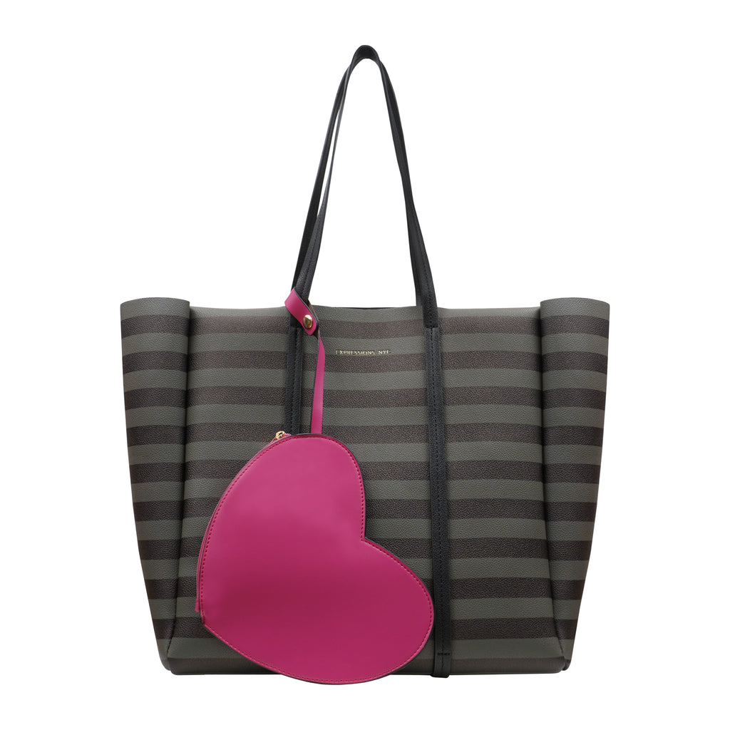 UPPER EAST SIDE TOTE LARGE WITH HEART POUCH